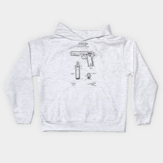 FIREARM patent Kids Hoodie by Dennson Creative